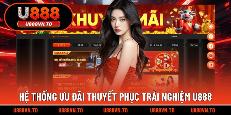 Hệ thống đãi ngộ đáng thuyết phục tại U888